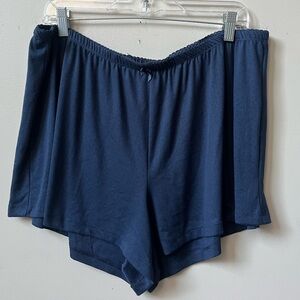 Auden Pull On Elastic Waist Loungewear Pajama Shorts Womens XXL Navy Blue NWOT